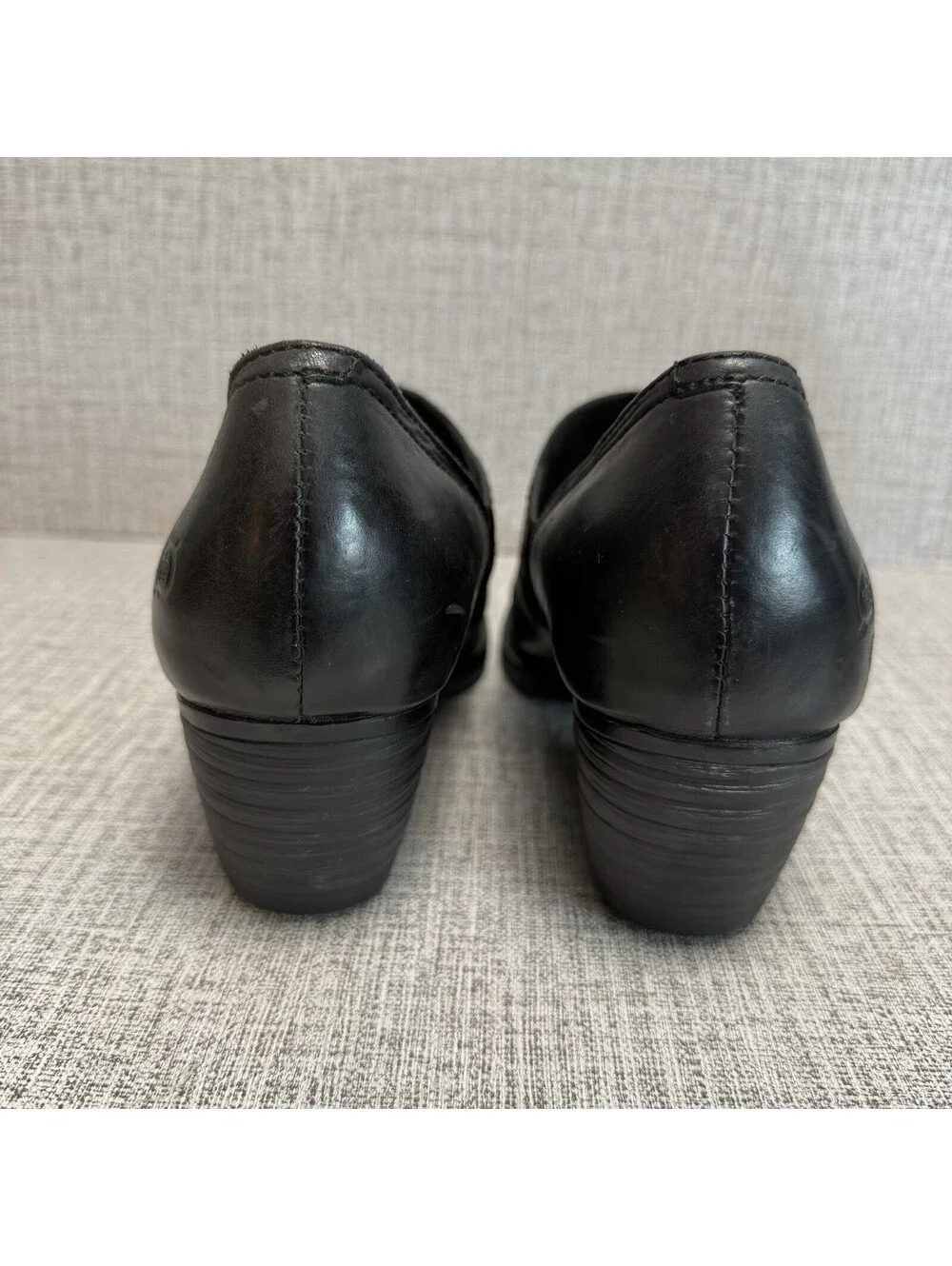 Born Booties Women's Sz 9.5 Black Leather Kerri Ankle Zipper Comfort Western